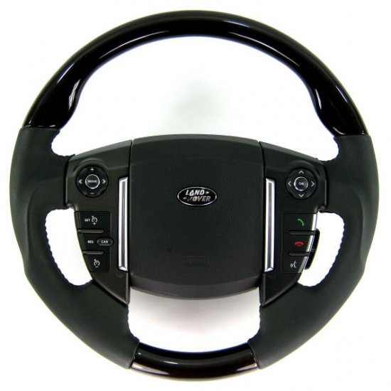 Range Rover Sport 2010 Sports Steering Wheel - Anigre Wood. - Click Image to Close