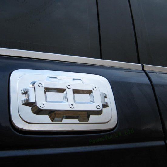 Range Rover L322 chrome fuel filler cap cover - Click Image to Close