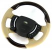Range Rover L322 Steering Wheel - Burr Walnut Heated + Sand Leat
