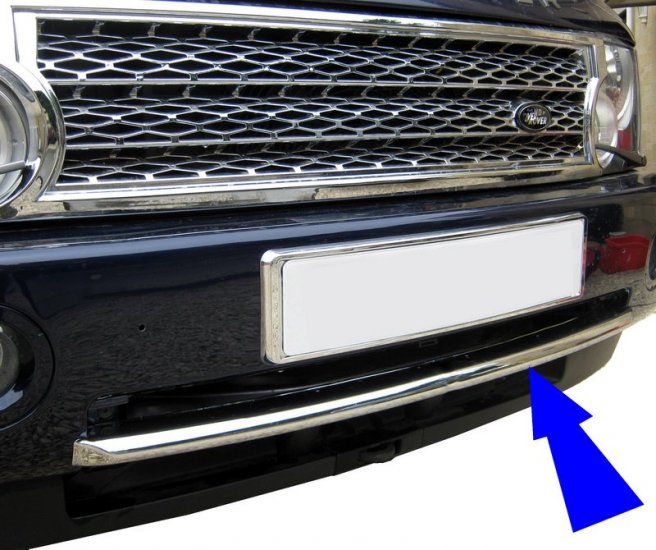 L322 "2010 look" Front Bumper Strip - Chrome - Click Image to Close