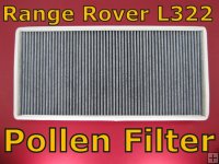 Range Rover L322 replacement Pollen Filter