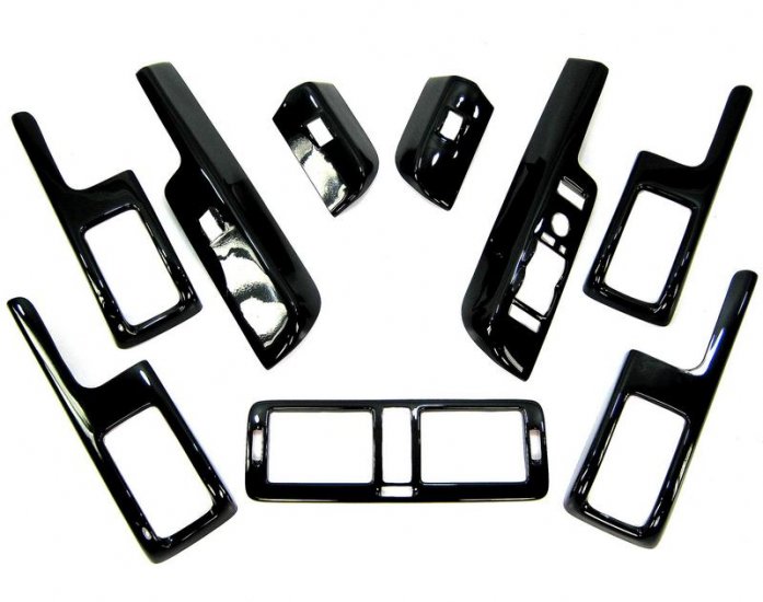 Range Rover L322 9pc interior upgrade facia kit - Gloss Black - Click Image to Close