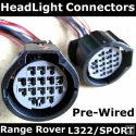 Range Rover 2006 on Headlight Connectors PAIR