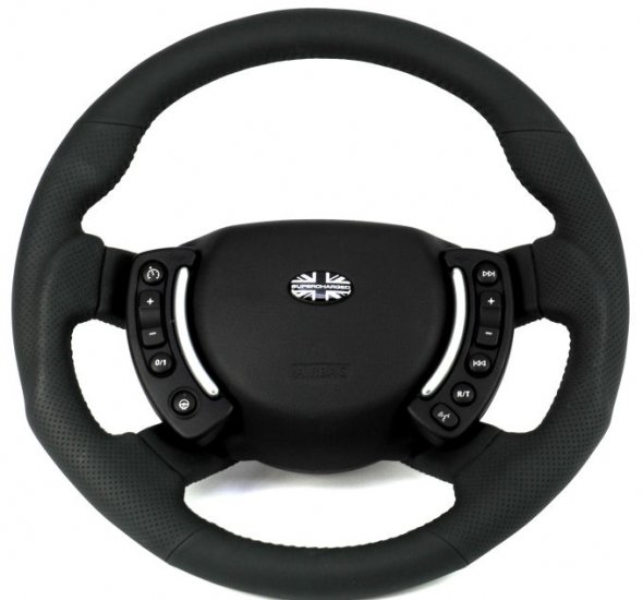 HEATED Steering Wheel Perforated & Napa Leather (Sports Grip) - Click Image to Close