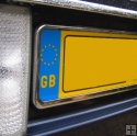 Range Rover L322 Chrome Rear Number Plate Surround ( chromed pla