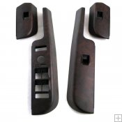 Range Rover L322 Window Switch Surrounds - Burr Walnut LHD + MIR