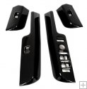 Window Switch Surrounds - BLACK CARBON RHD (4pcs) with MIRROR PA