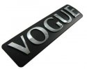 Range Rover One Piece VOGUE badge - Black & Chrome