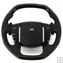 Steering Wheel CARBON FIBRE BLACK (Square Design) Napa Leather