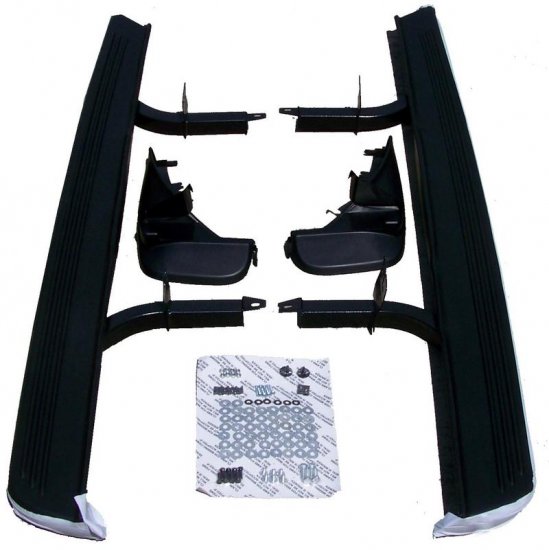 Range Rover L322 Side Steps with Rubber Top & Intergrated Mudfla - Click Image to Close