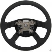 Steering Wheel Core SOFT BLACK LEATHER + BLACK SPOKES Heated