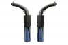 Stainless Steel Rear Silencer System with 2 chromed end pieces