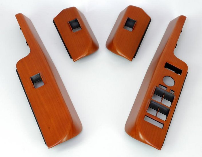 Range Rover L322 Window Switch Surrounds - Cherry RHD (4pcs) (Wi - Click Image to Close