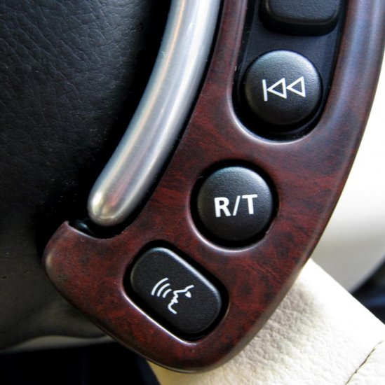 Range Rover L322 Steering control facia kit - Burr Walnut - Click Image to Close