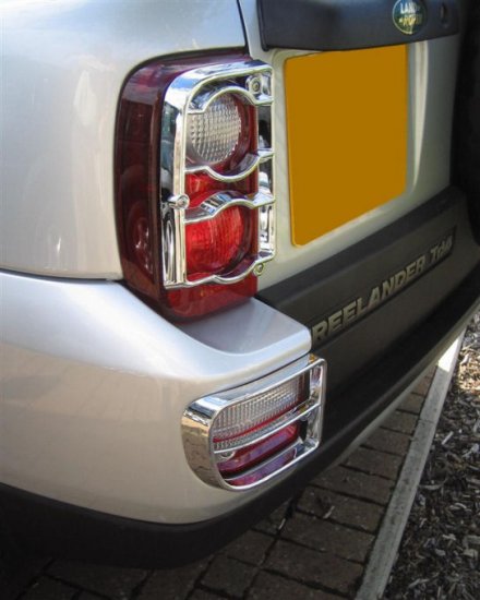 Rear Light Guards CHROME 2005 On - Click Image to Close