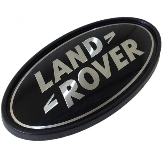 Genuine Black And Silver Oval Badge - Click Image to Close