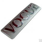 Range Rover One Piece VOGUE badge - Silver & Chrome