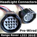 Range Rover L322 2010 16 way Headlight Connectors PAIR