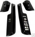 Window Switch Surrounds - BLACK CARBON RHD (4pcs) with MIRROR PA