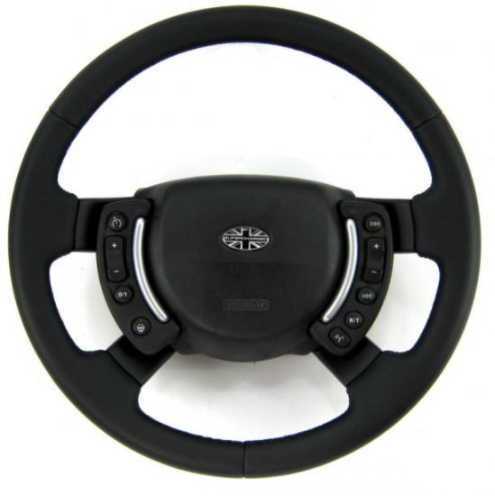 Leather steering wheel Range Rover Vogue L322 2009 spec - Click Image to Close