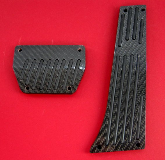 Range Rover L322 Silver Carbon Fibre pedal kit ( Brake & Acceler - Click Image to Close