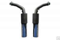 Stainless Steel Rear Silencer System with 2 chromed end pieces