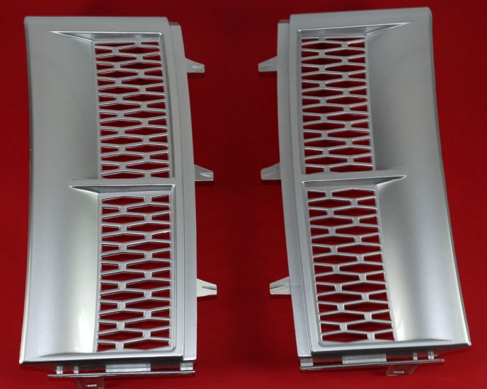 Silver Supercharged Style Side Vent Assemblies ( not genuine - Click Image to Close