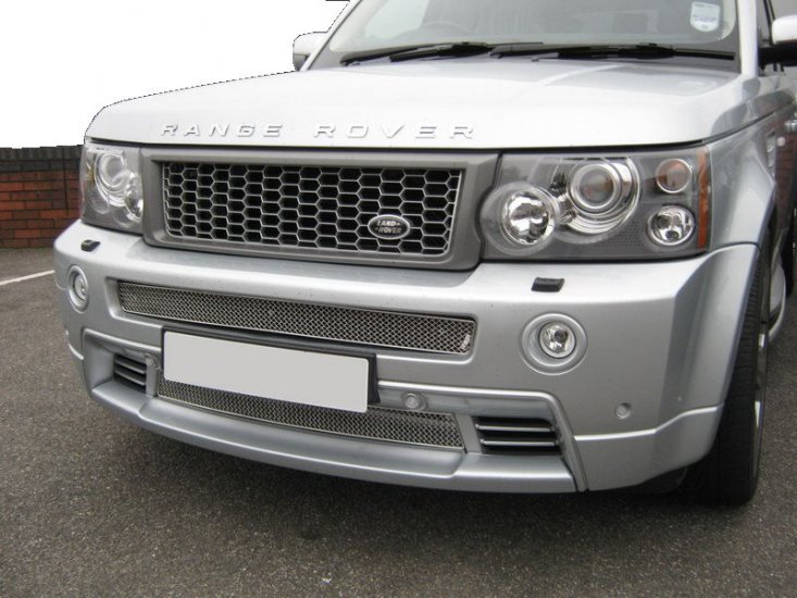 Range Rover Sport HST 2 Piece Mesh Grille kit for Front Bumper - Click Image to Close