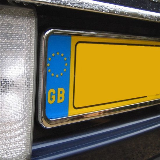 Chrome Rear Number Plate Surround - Click Image to Close