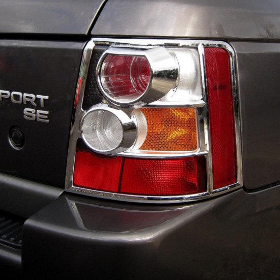 Range Rover Sport Chrome Rear Light Covers - Click Image to Close