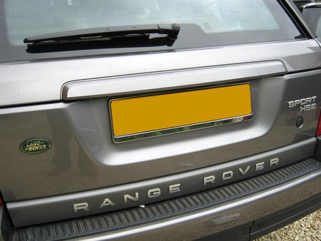 Range Rover Sport Chrome Rear Number Plate Surround ( stainless - Click Image to Close