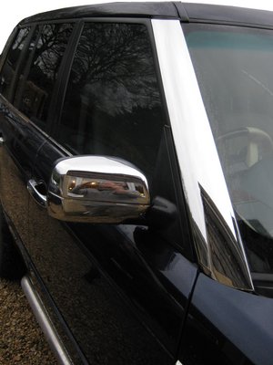 Range Rover L322 Chrome Windscreen A Pillar Covers - Click Image to Close