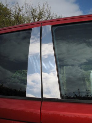 Chrome B Pillar Covers - 4 Piece Kit - Click Image to Close