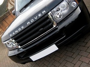 Range Rover Sport grille - Supercharged style - Chrome & Black - Click Image to Close