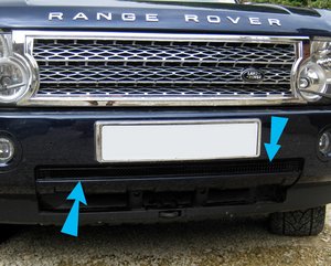 Range Rover L322 Lower Mesh Grille - Black Powder Coated - Click Image to Close