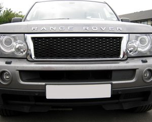 Range Rover Sport Grille Conversion - Chrome Frame & Black Mesh - Click Image to Close