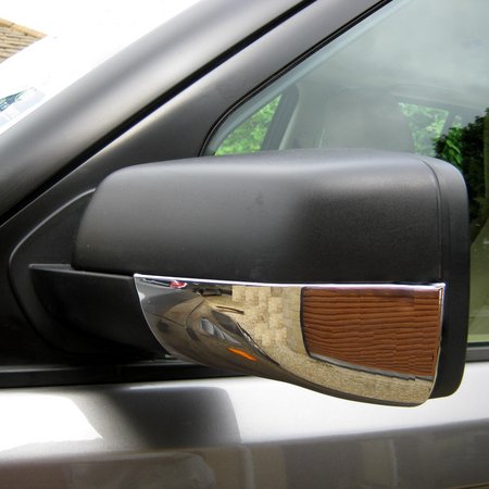 Range Rover L 322 Chrome Mirror Covers - Bottom Half Covers - Click Image to Close