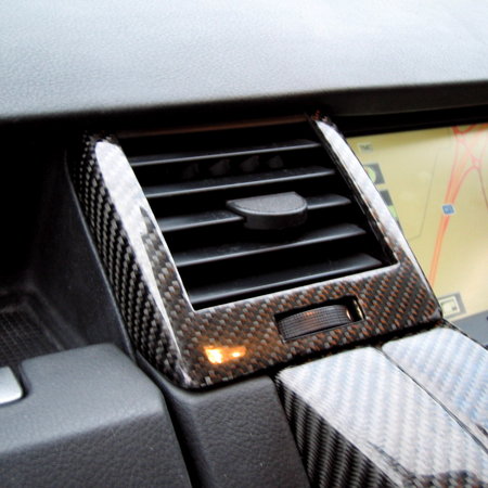 Range Rover Sport Air Vent Surrounds - Black Carbon Fibre ( 4 pc - Click Image to Close