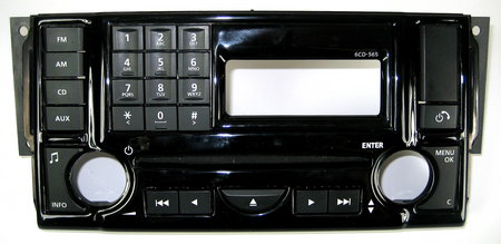Radio Facia Panel - Piano Black - Click Image to Close