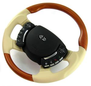 Range Rover L322 Steering Wheel - Cherry with Parchment Leather - Click Image to Close